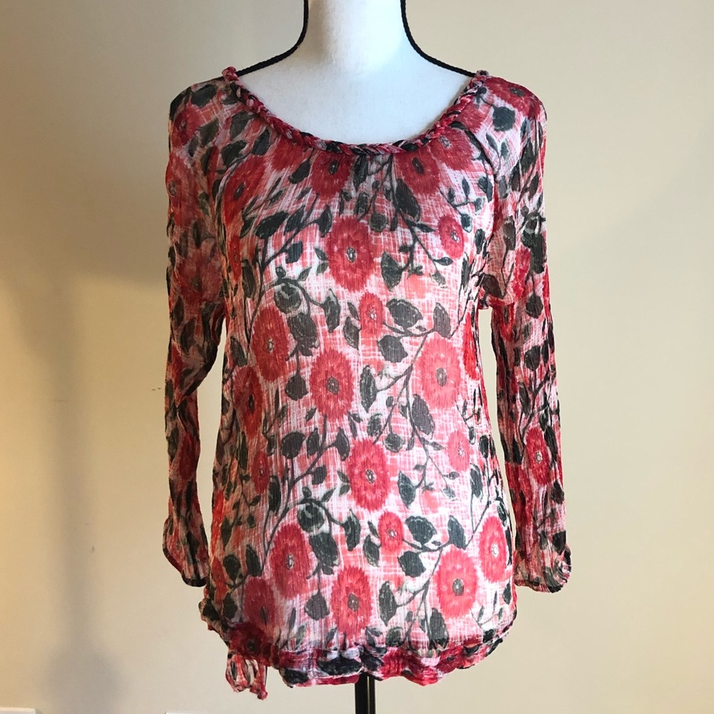 Lucky Brand Long Sleeve Shear Blouse